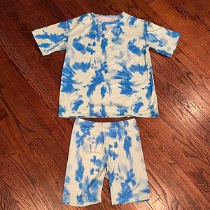 NWOT Tie Dye Top and Shorts/Sleepwear